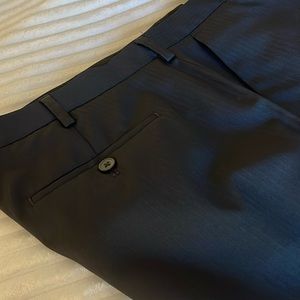 Mens Essential Flat Front Regular Fit Stretch Dess Fit VanHausen 38x30